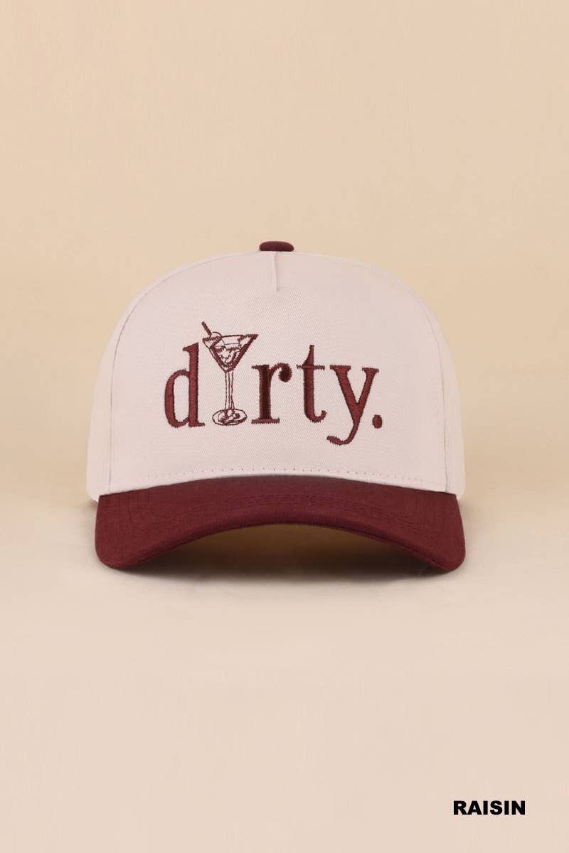 Dirty Martini Two Tone Cotton Hat - Zenana: FLORAL-197343 / OS