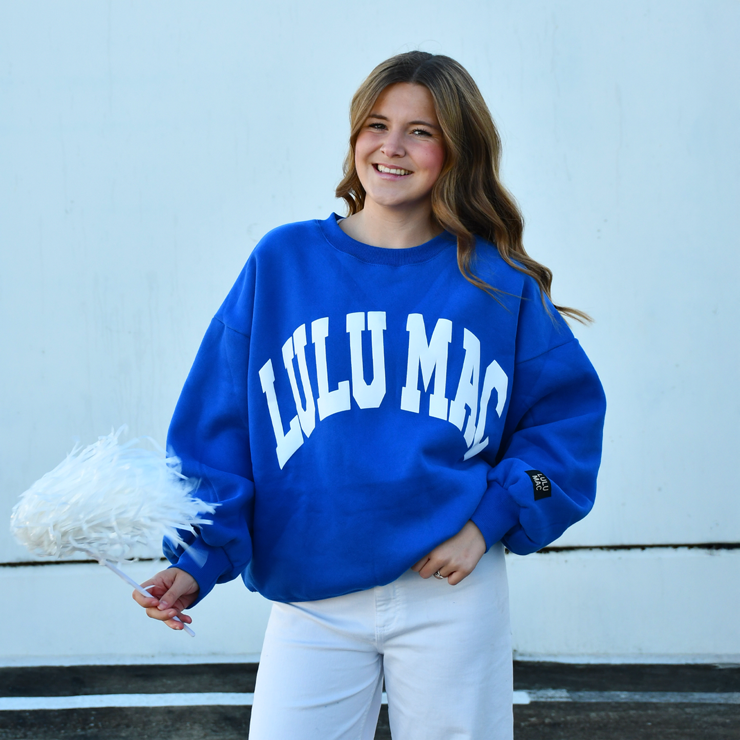 Lulu Mac Sweatshirt Royal/White - Puff: Royal/White / Medium