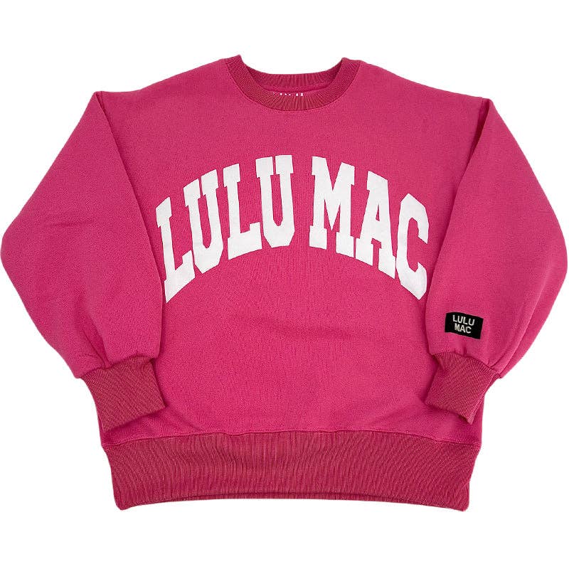 Lulu Mac Sweatshirt Hot Pink/White - Puff: Hot Pink/White / Medium