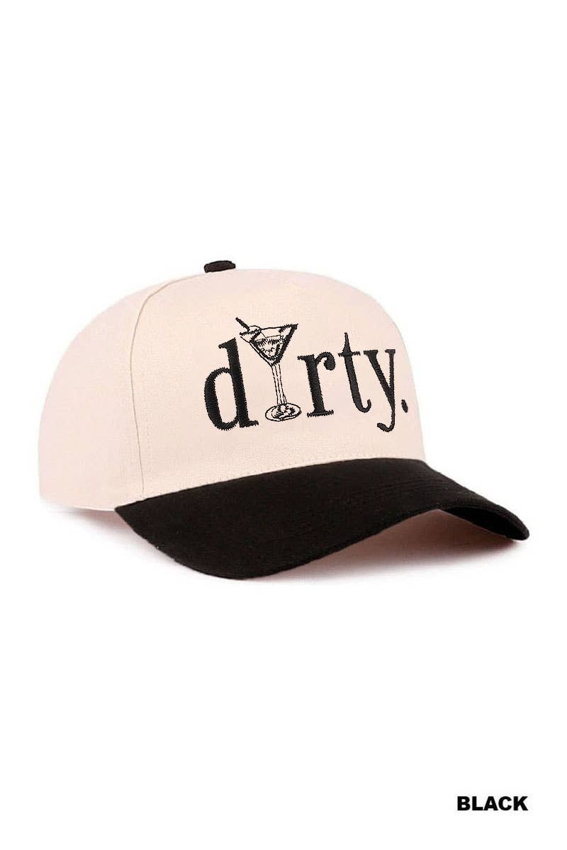 Dirty Martini Two Tone Cotton Hat - Zenana: FLORAL-197343 / OS