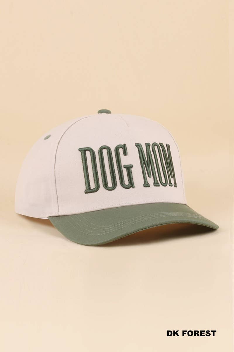 Dog Mom Two Tone Snapback Hat: LEOPARD-199881 / OS