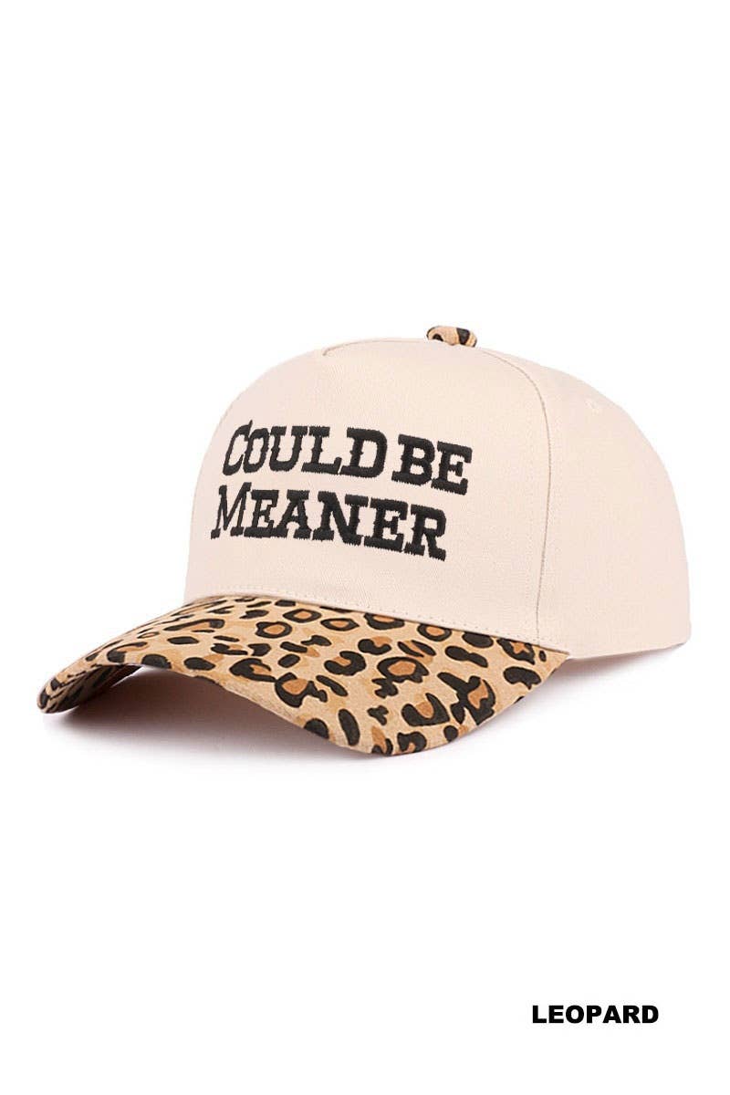 Could Be Meaner Two Tone Cotton Cap: FLORAL-192080 / OS