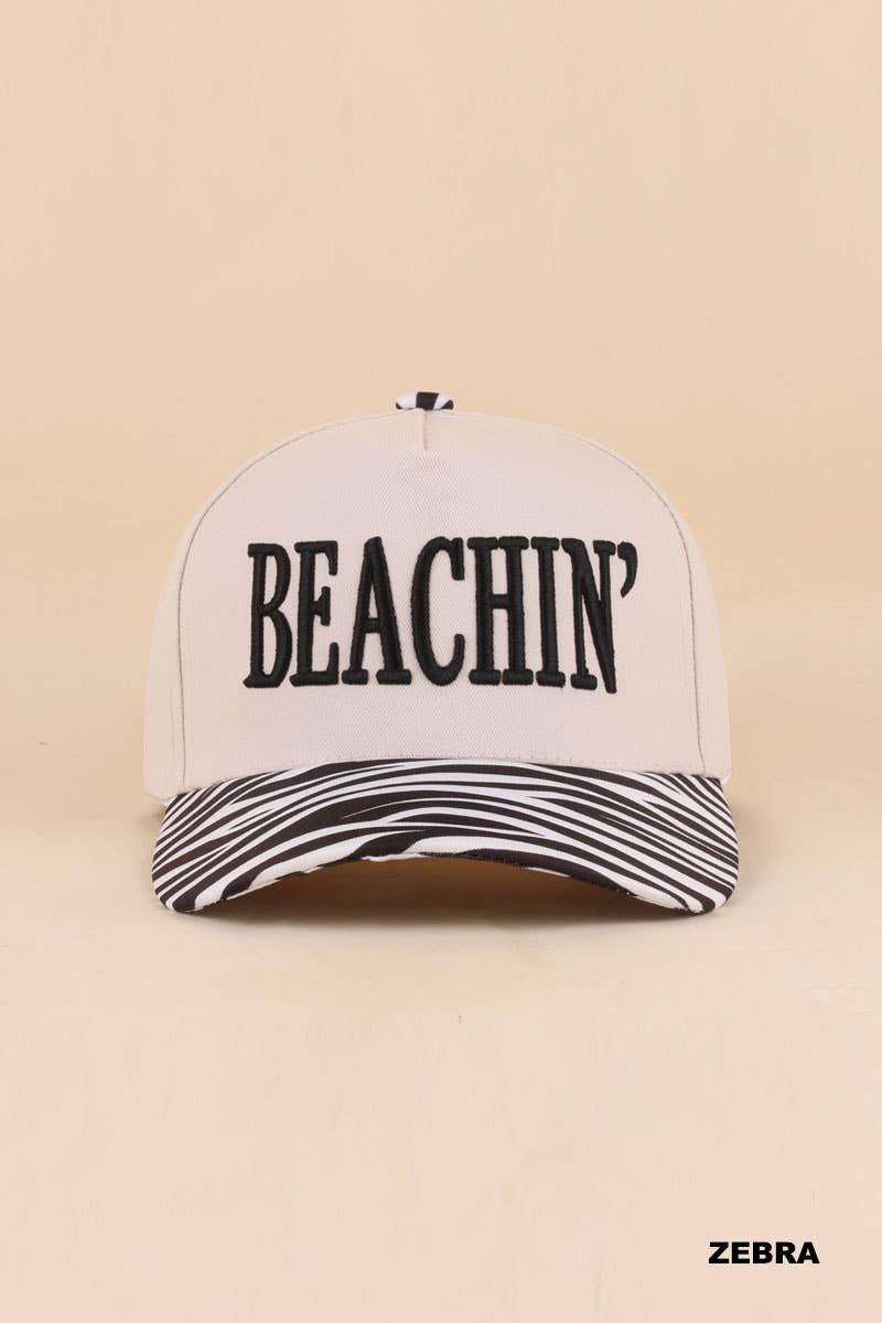 Beachin' Two Tone Snapback Hat: FLORAL-199848 / OS