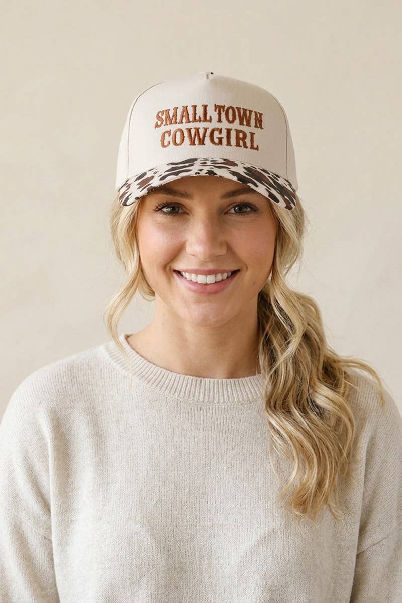 0519 Small Town Cowgirl Two Tone Snapback Hat SI-29853: CAMO-198879 / OS