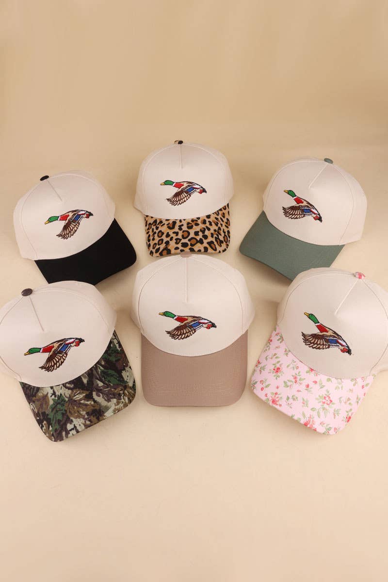 Mallard Two Tone Cotton Hat - Zenana: CAMO-197351 / OS