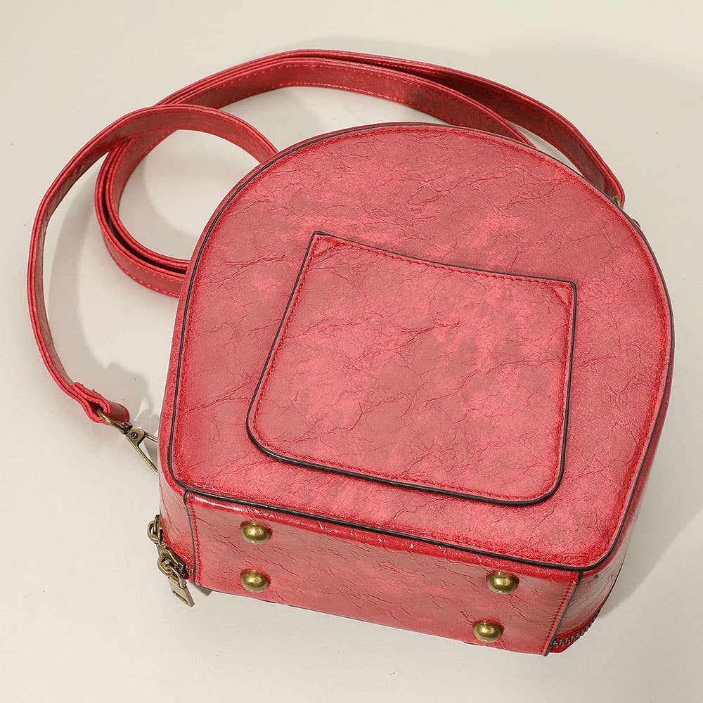 Real Working Vintage Clock Handbag / Crossbody Bag: Black