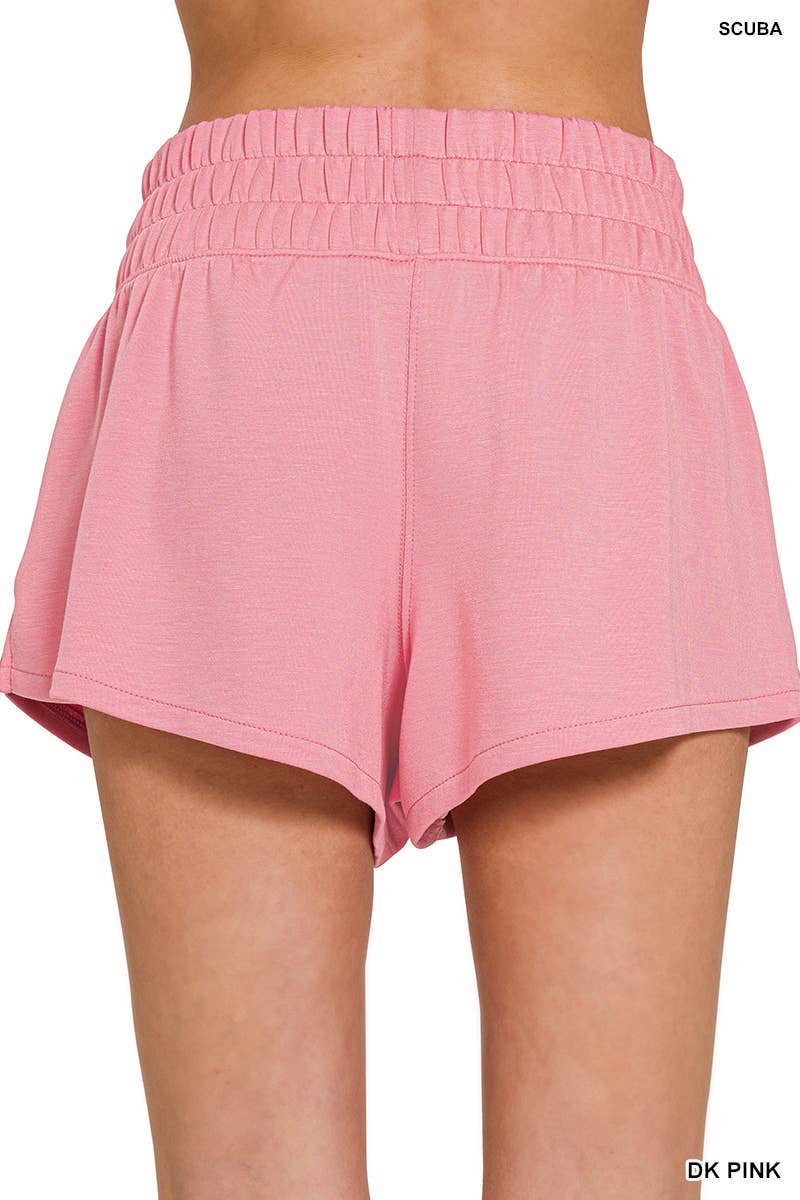 Scuba Long Sleeve Sweatshirts &amp; Shorts Set: BRIGHT MAUVE / 1-1-1 (S-M-L)