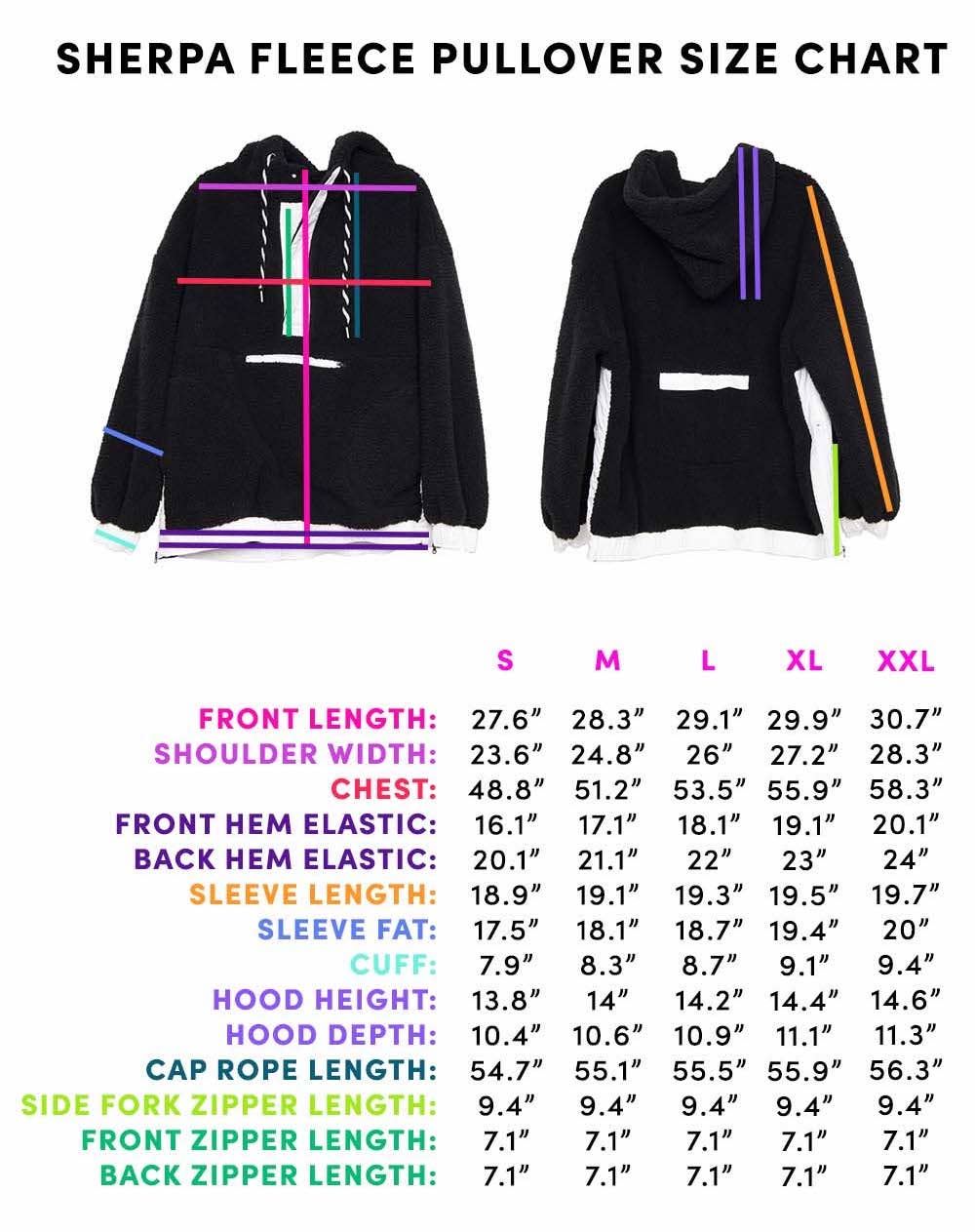 Blue Two-Toned Sherpa Fleece Wholesale Pullover: Blue / L