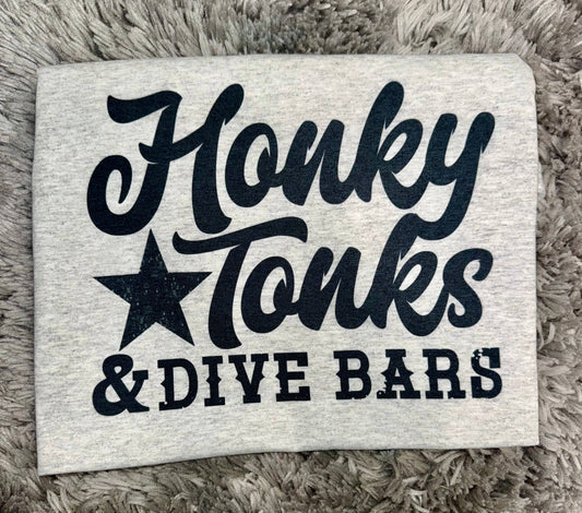 Honky Tonks & dive bars tee: L