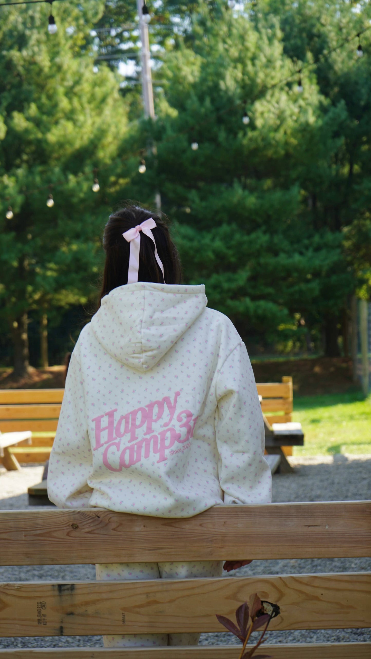 Vintage Flower Hoodie: M