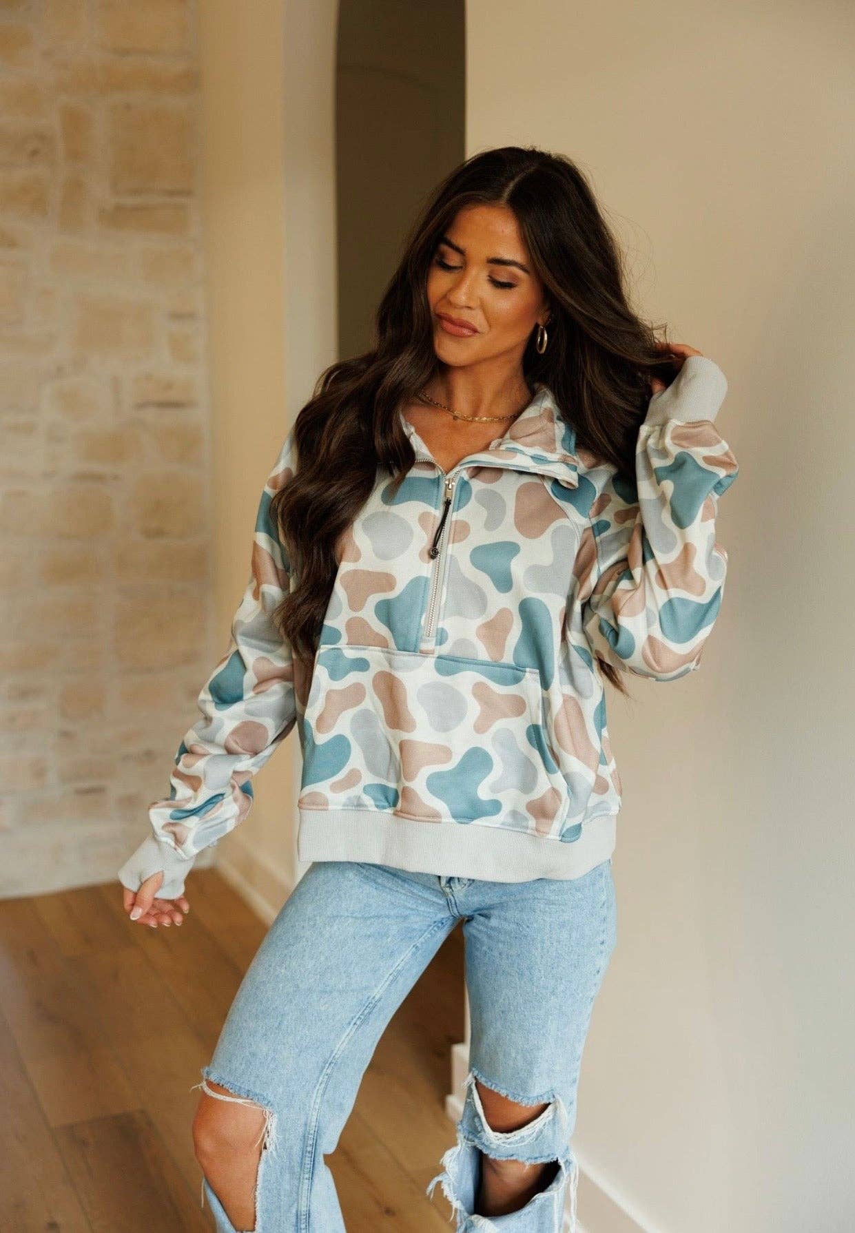 Camo Pullover: Small/Medium
