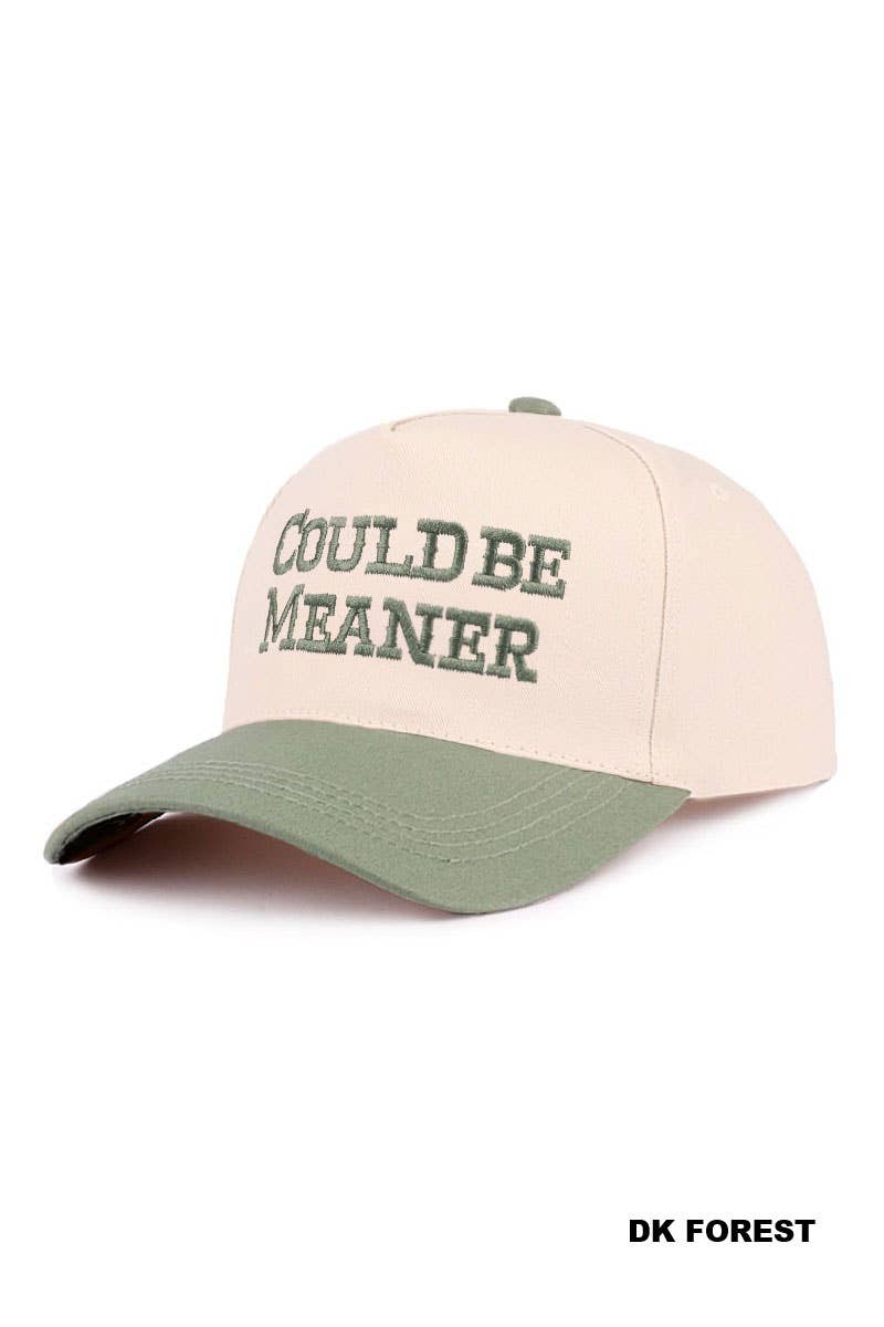 Could Be Meaner Two Tone Cotton Cap: FLORAL-192080 / OS