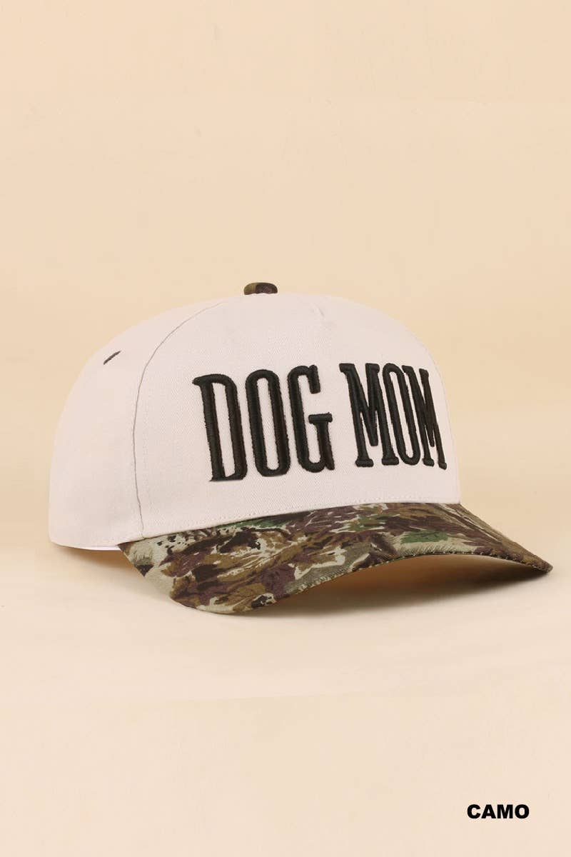 Dog Mom Two Tone Snapback Hat: LEOPARD-199881 / OS