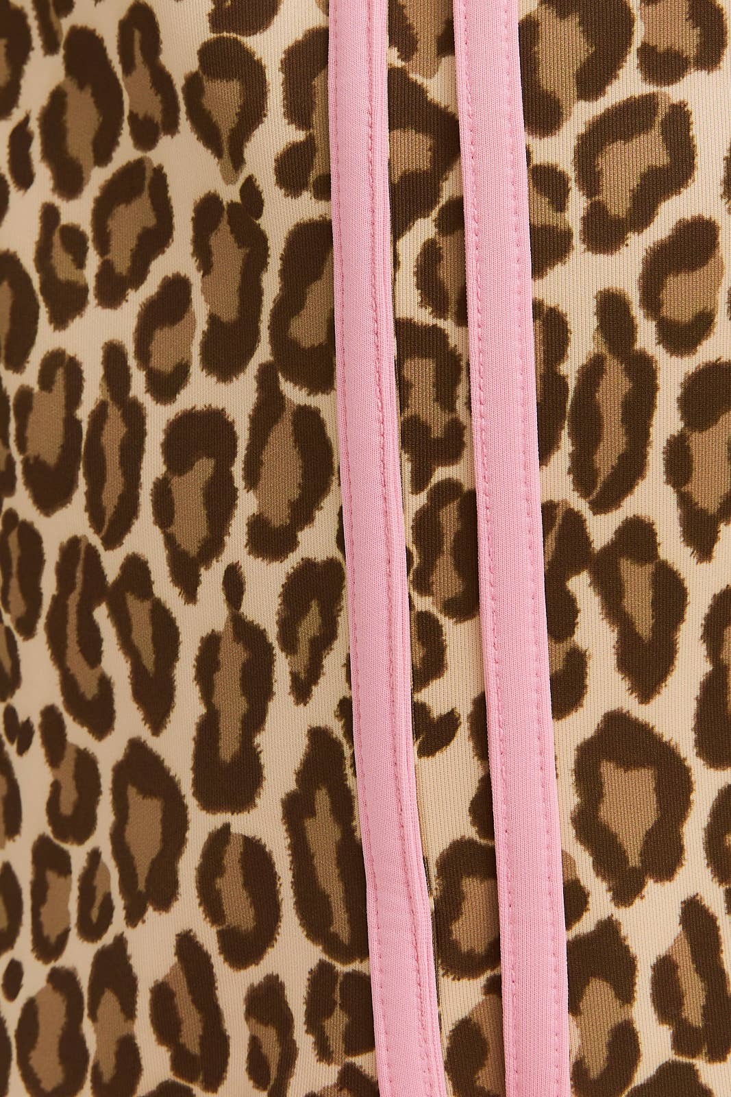 BOW DETAIL TRACK PANTS: TAUPE ANIMAL / M