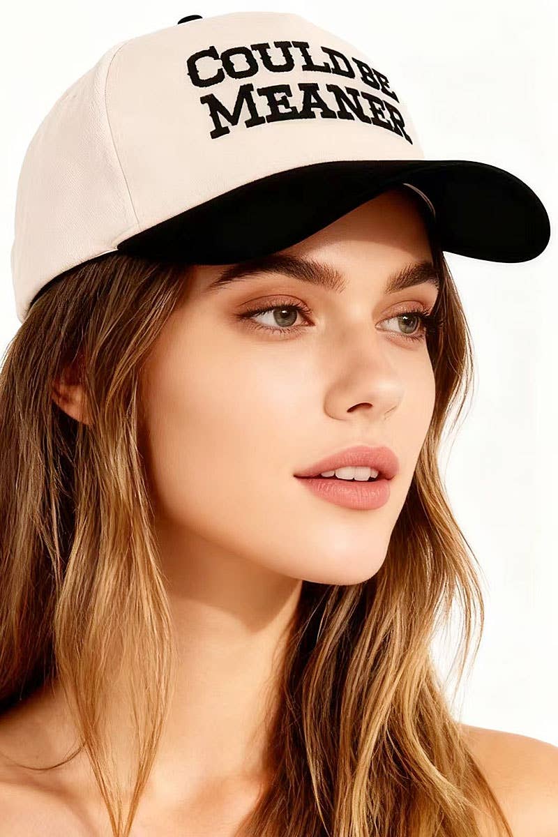 Could Be Meaner Two Tone Cotton Cap: FLORAL-192080 / OS