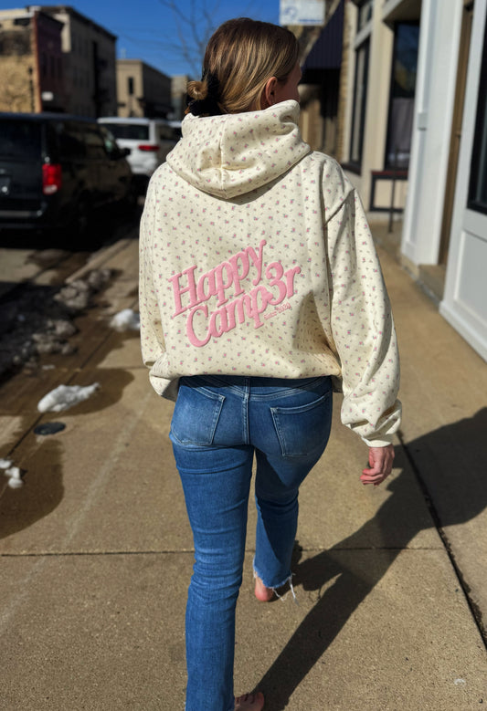 Floral happy camper hoodie