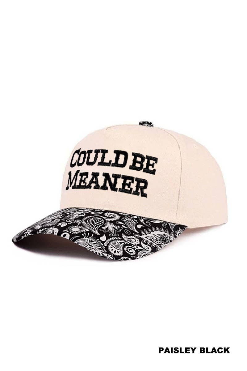 0505 Could Be Meaner Two Tone Cotton Cap SI-29120: ZEBRA-198156 / OS