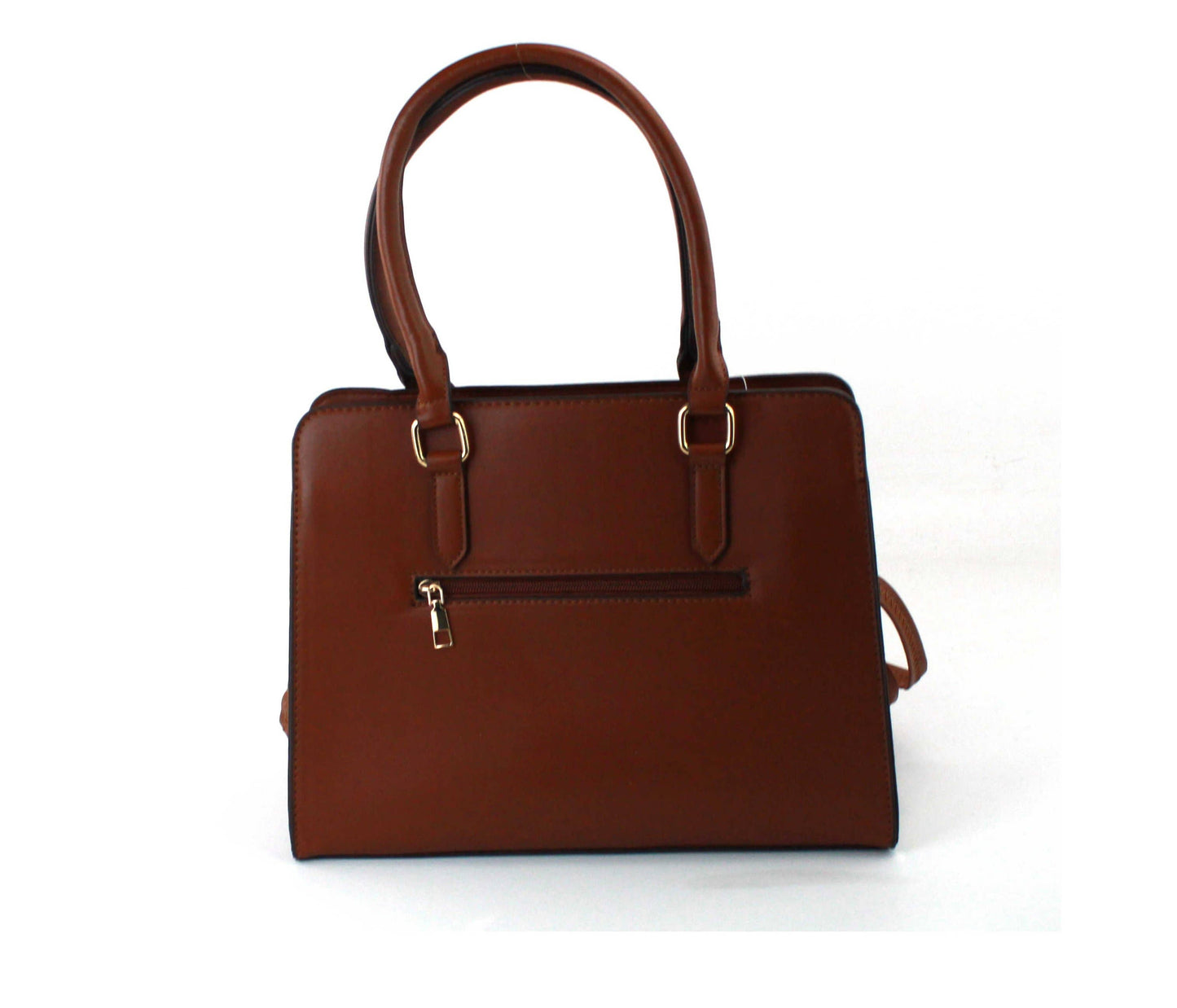 7867A - 2 in 1 PU Plaid Satchel with Wristlet: Black