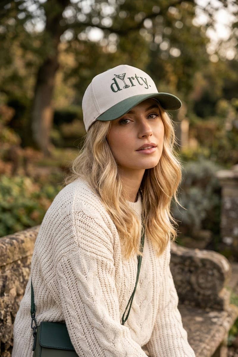 Dirty Martini Two Tone Cotton Hat - Zenana: COW-199722 / OS