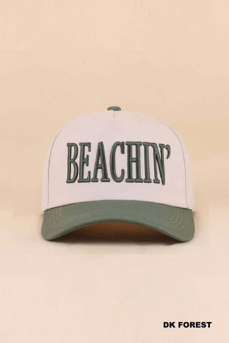 Beachin' Two Tone Snapback Hat: FLORAL-199848 / OS