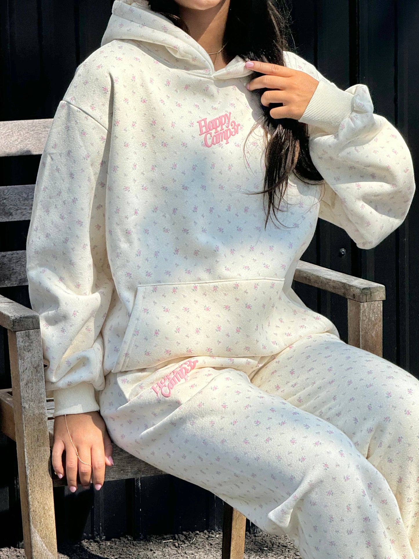 Vintage Flower Hoodie: M