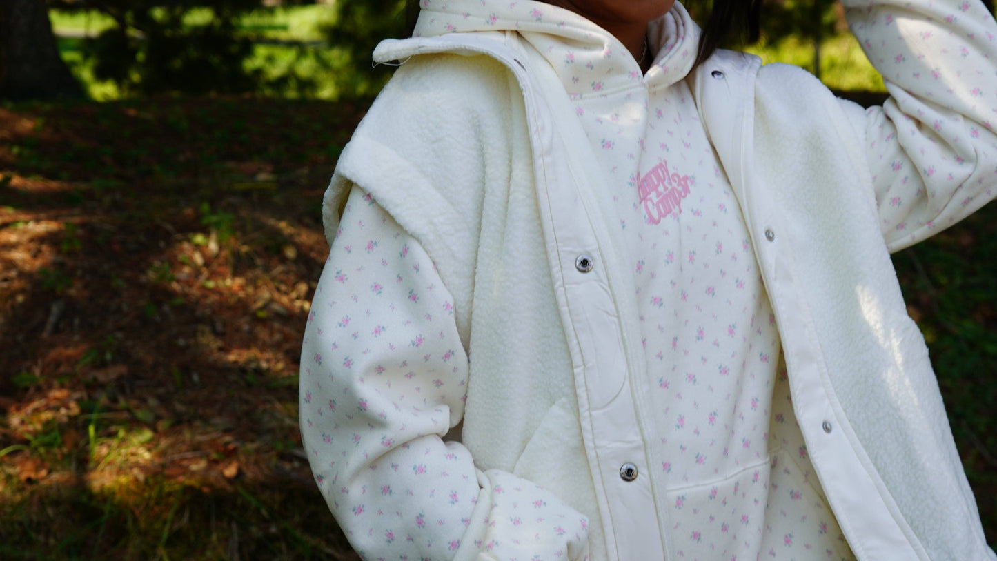 Vintage Flower Hoodie: M