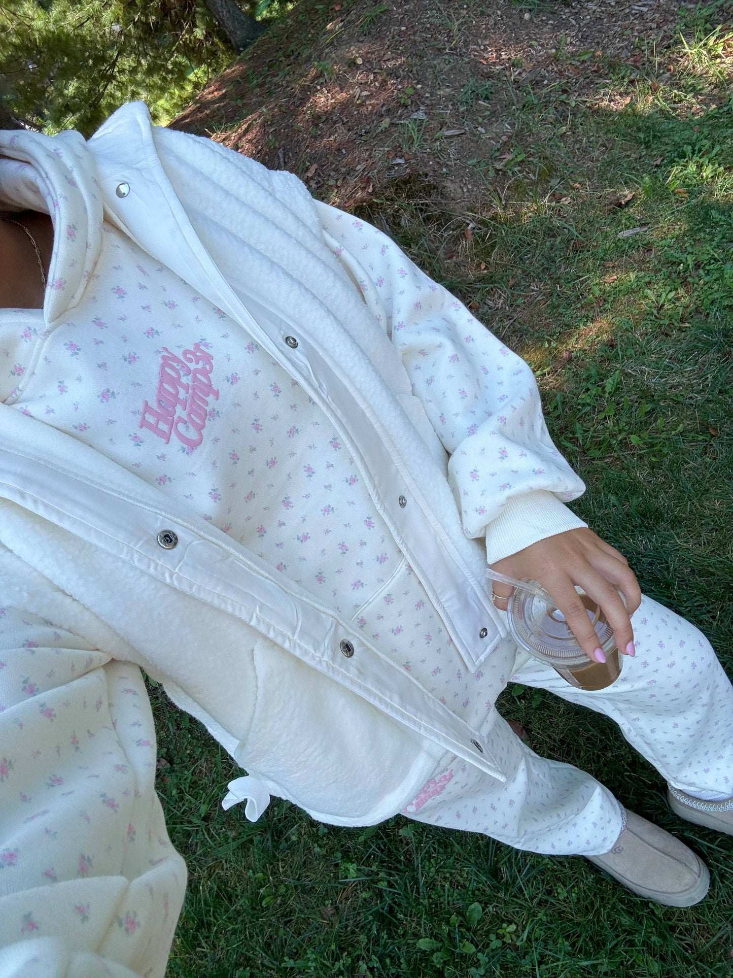 Vintage Flower Hoodie: M