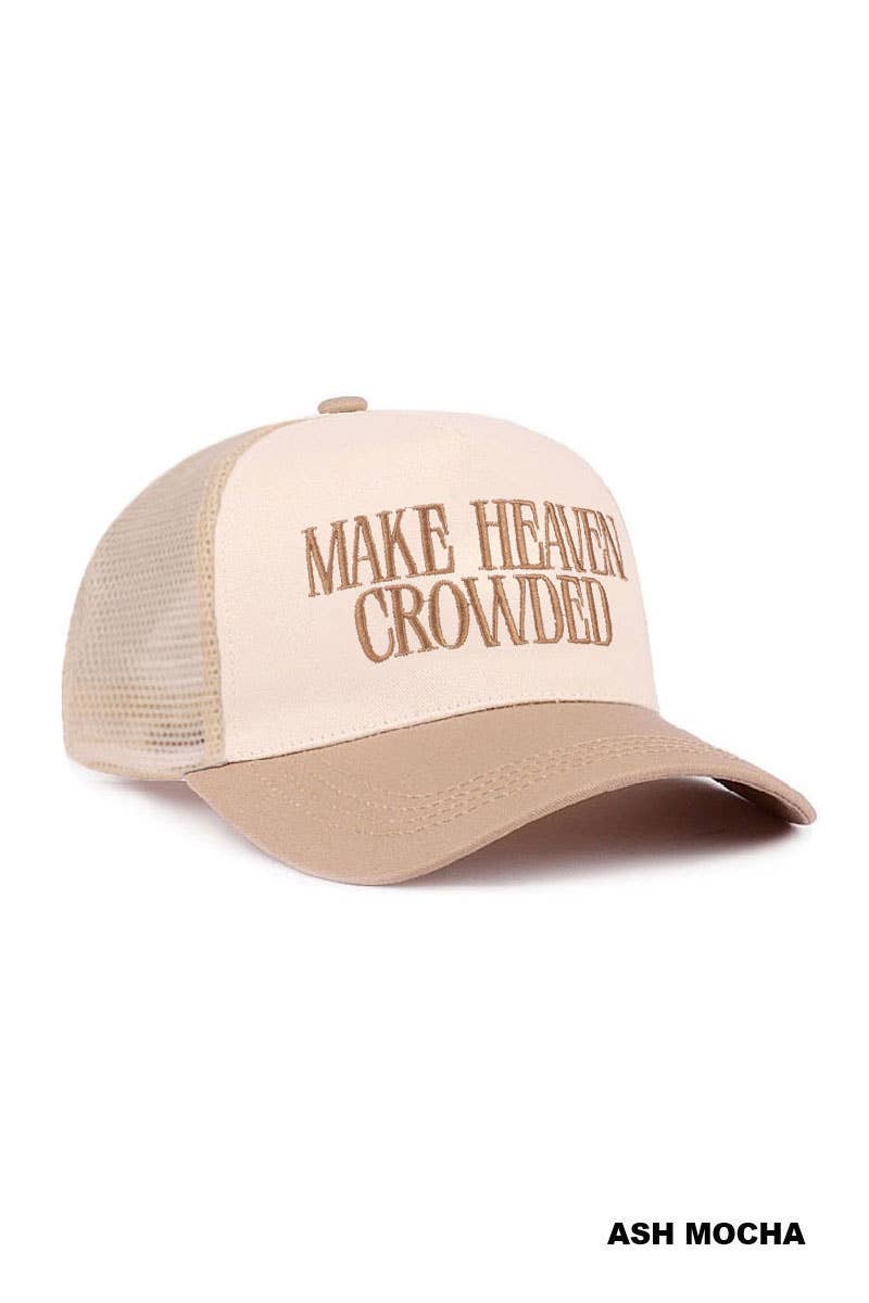 0420 Make Heave Crowded Two Tone Mesh Snapback Hat SI-29741: ASH MOCHA-197485 / OS