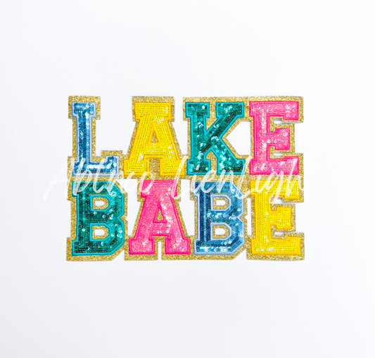 Lake Babe Summer Sequin Patch - Large 