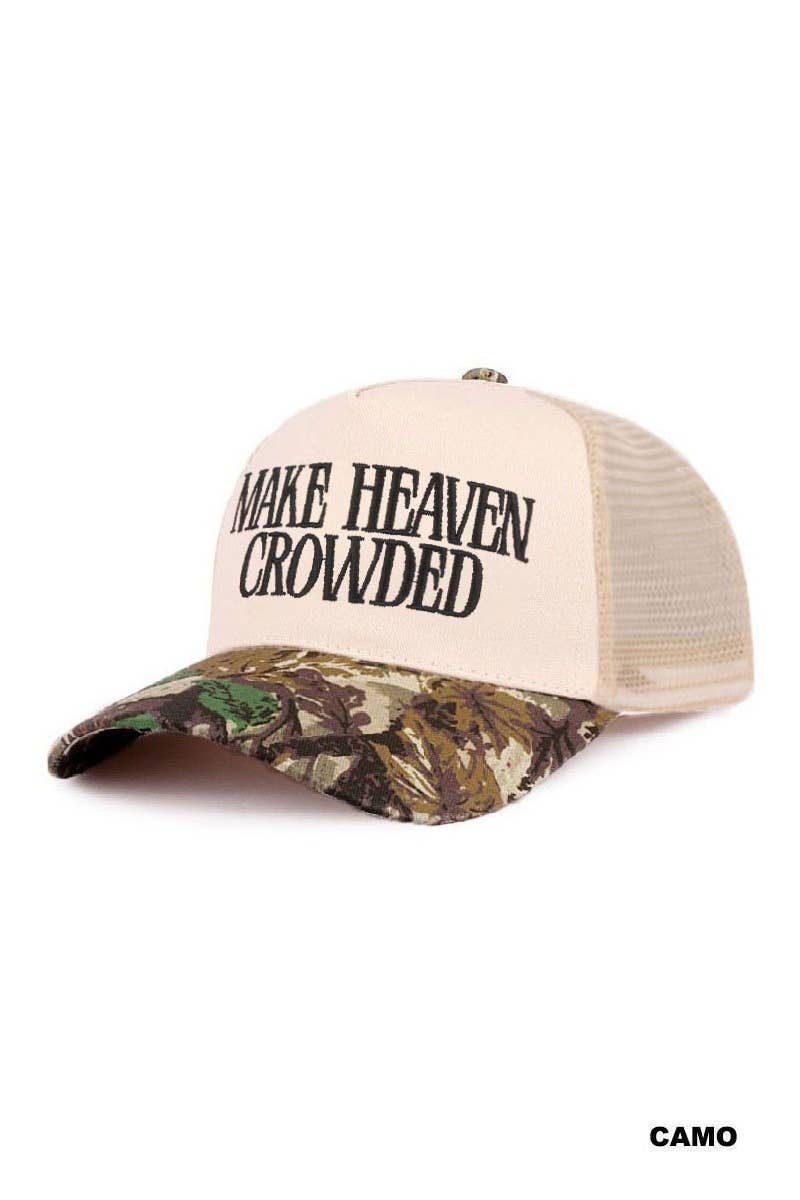 0420 Make Heave Crowded Two Tone Mesh Snapback Hat SI-29741: DK FOREST-197482 / OS